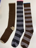Womens 82% Merino Wool Flat Knit Knee High Socks Fits Shoe size 6-9 - Made In USA