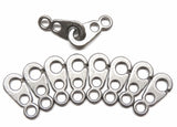 Brummel Hooks and 100 Feet of 1/8 Paracord - Sister Clips Stainless Steel for 1/8 inch cord. (Blackened Stainless Steel, 5 pair pack)