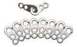 Brummel Hooks - Sister Clips Stainless Steel for 1/8 inch to 1/4 inch cord. - 10 pack